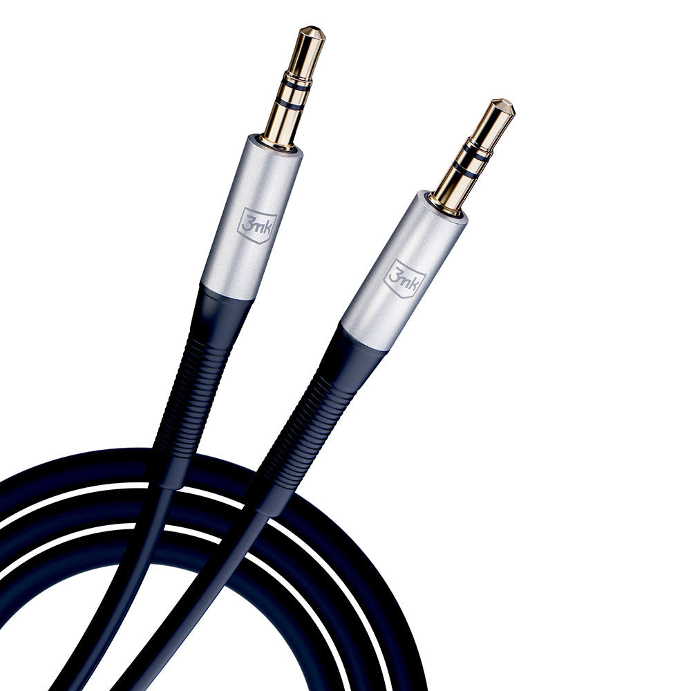 3,5 mm-es audio kábel - 3,5 mm-es 3MK, 1 m, fekete