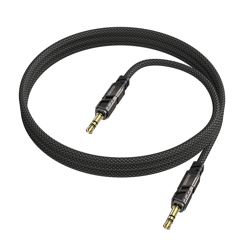 Audio kábel 3.5mm - 3.5mm Borofone BL22 Dignity, 1m, Fekete
