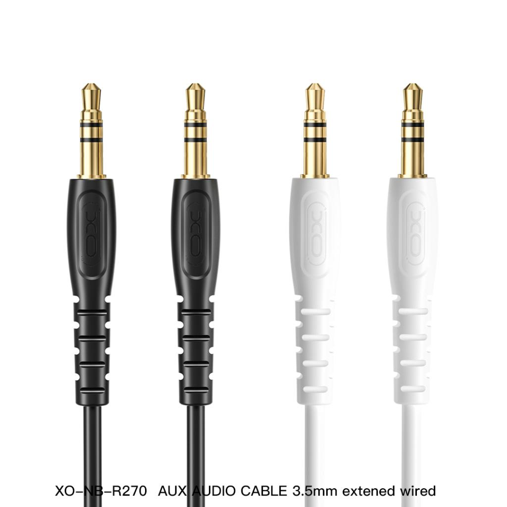Audio kábel 3.5mm - 3.5mm XO Design NB-R270, 1m, Fehér