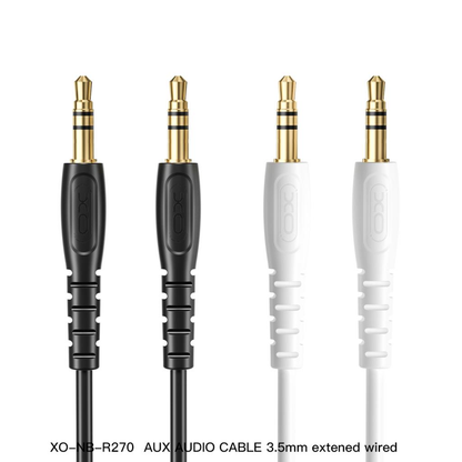 Audio kábel 3.5mm - 3.5mm XO Design NB-R270, 1m, Fekete