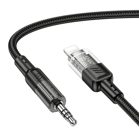 Audio kábel Lightning - 3.5mm HOCO UPA27, 1.2m, Fekete