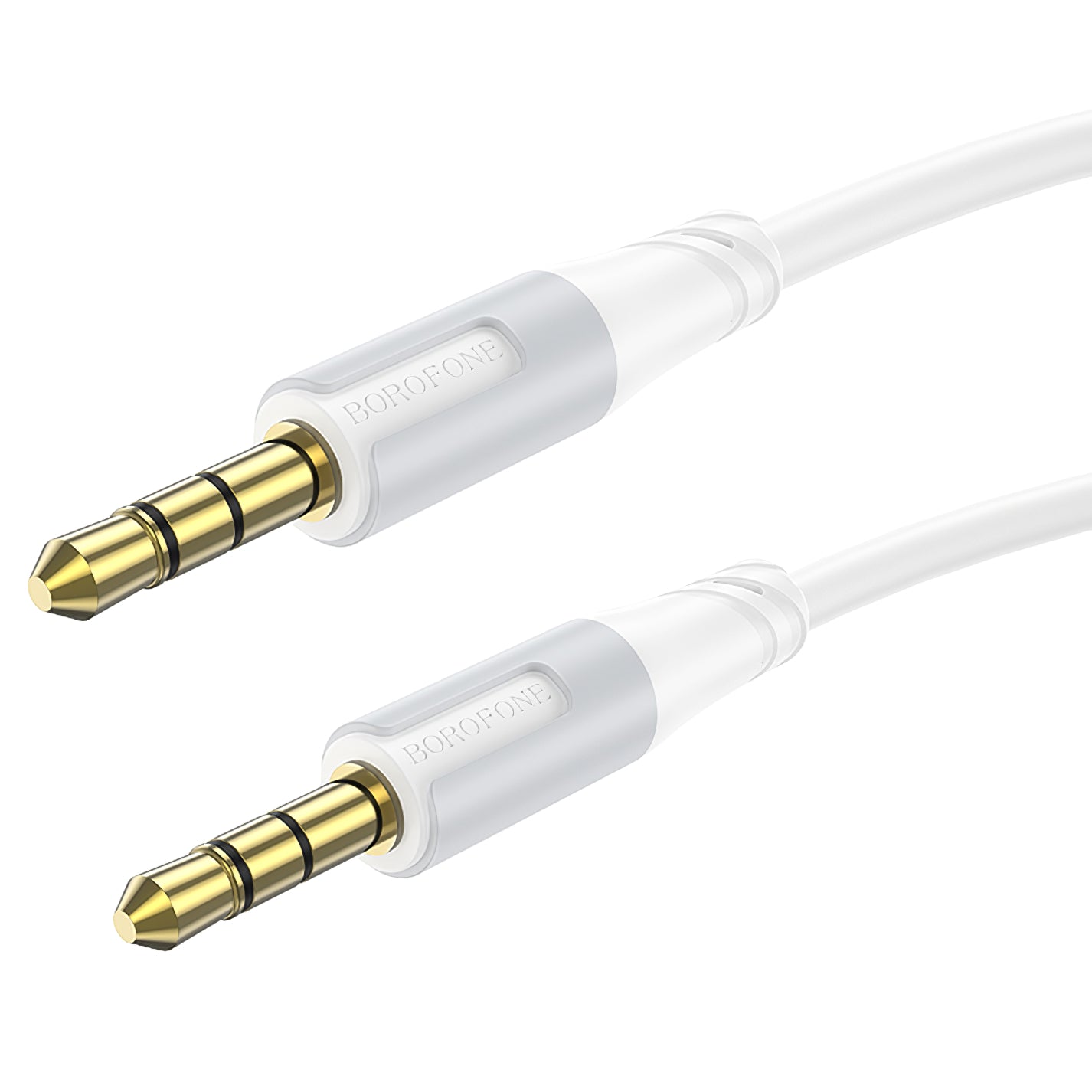 Audio kábel 3.5mm - 3.5mm Borofone BL19 Creator, 1m, Fehér