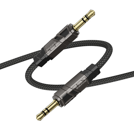Audio kábel 3.5mm - 3.5mm Borofone BL22 Dignity, 1m, Fekete