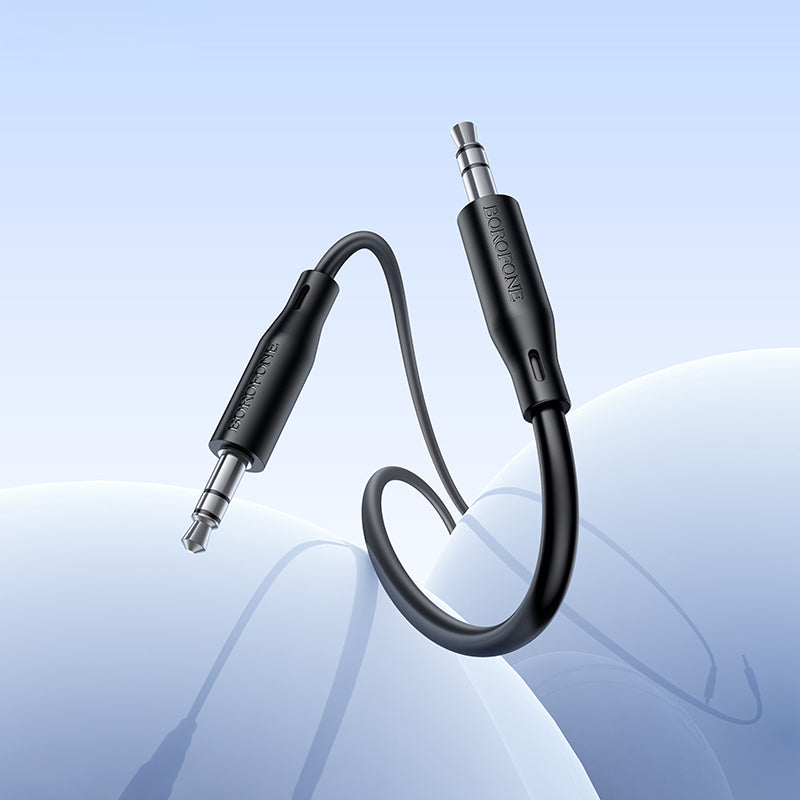 3,5 mm-es audio kábel - 3,5 mm-es Borofone BL26 Standard, 1 m, fekete