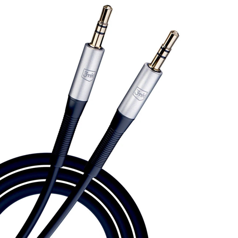 3,5 mm-es audio kábel - 3,5 mm-es 3MK, 1 m, fekete