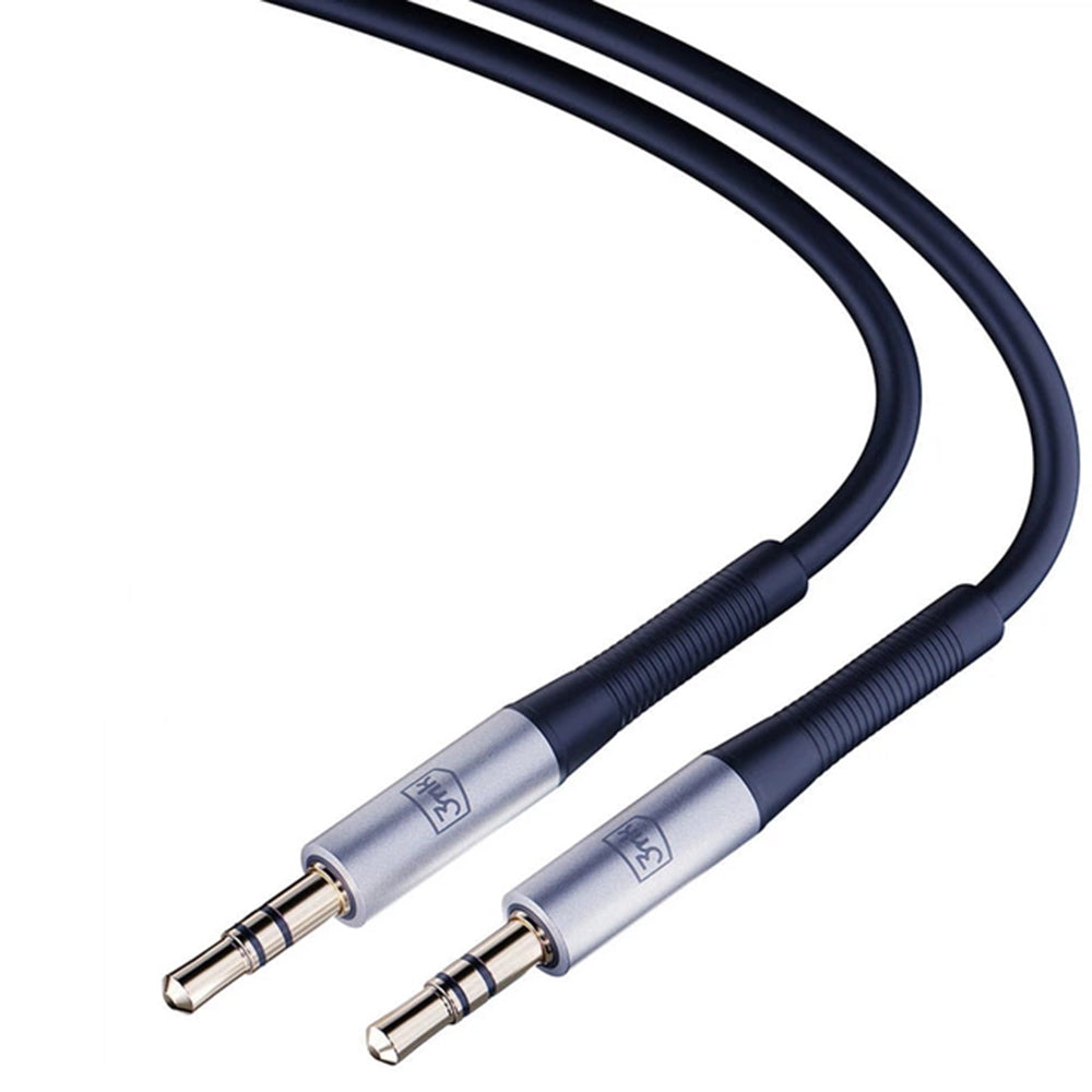 3,5 mm-es audio kábel - 3,5 mm-es 3MK, 1 m, fekete