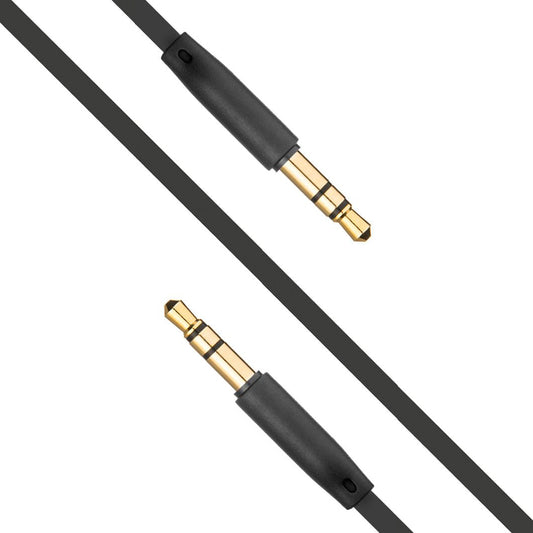 Audio kábel 3.5mm - 3.5mm Fixed, 1m, Fekete
