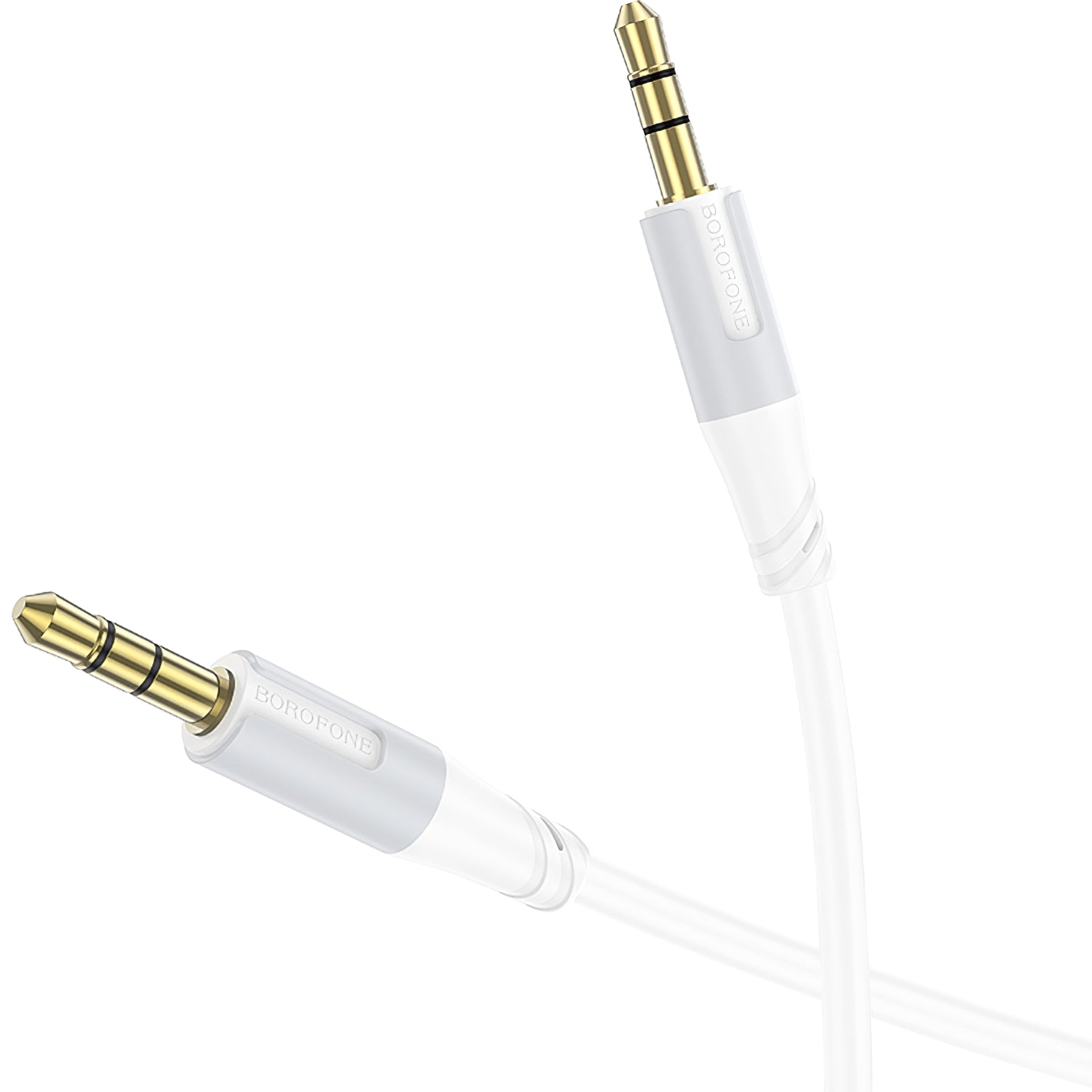 Audio kábel 3.5mm - 3.5mm Borofone BL19 Creator, 1m, Fehér