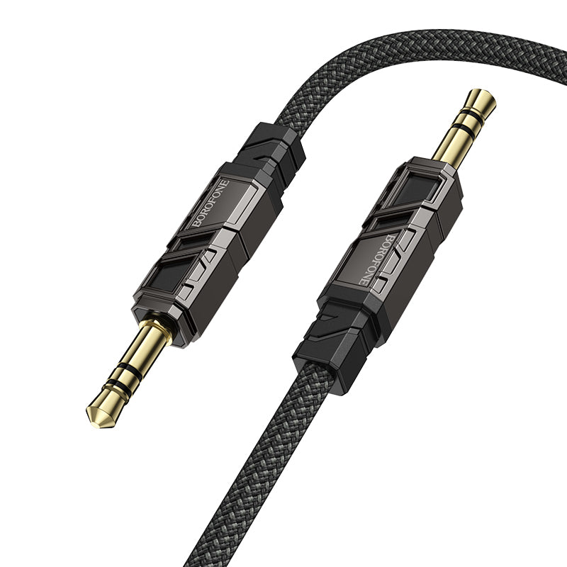 Audio kábel 3.5mm - 3.5mm Borofone BL22 Dignity, 1m, Fekete