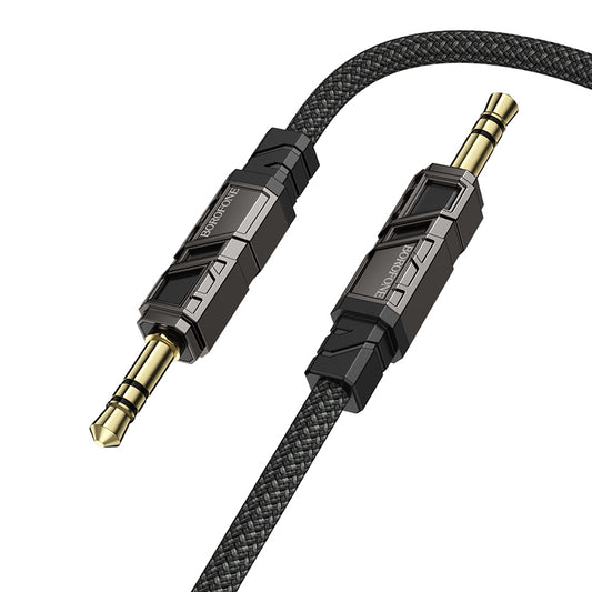 Audio kábel 3.5mm - 3.5mm Borofone BL22 Dignity, 1m, Fekete