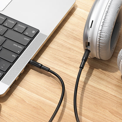 Audio kábel 3.5mm - 3.5mm Borofone BL25 Nice, 1m, Fekete