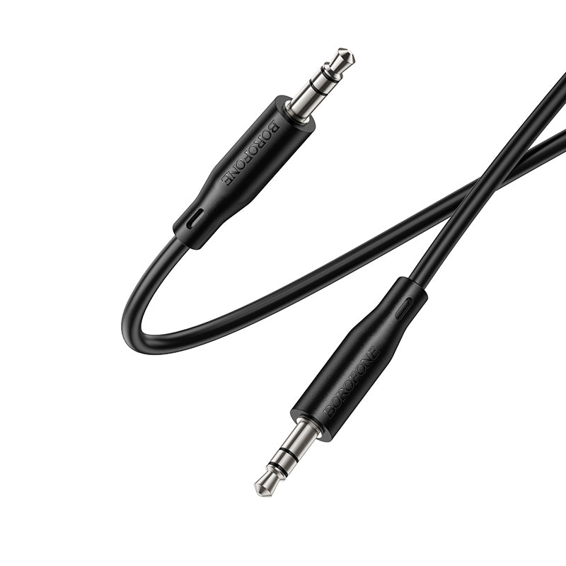 3,5 mm-es audio kábel - 3,5 mm-es Borofone BL26 Standard, 1 m, fekete