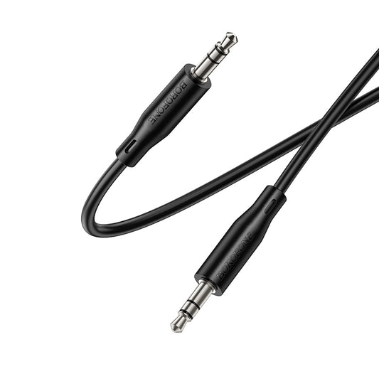 3,5 mm-es audio kábel - 3,5 mm-es Borofone BL26 Standard, 1 m, fekete