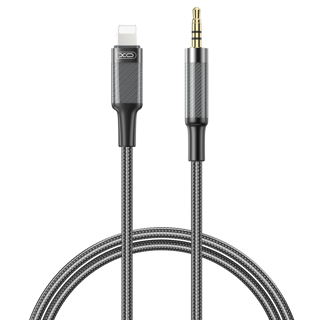 Audio kábel Lightning - 3.5mm XO Design NB-R279A, 1m, Fekete