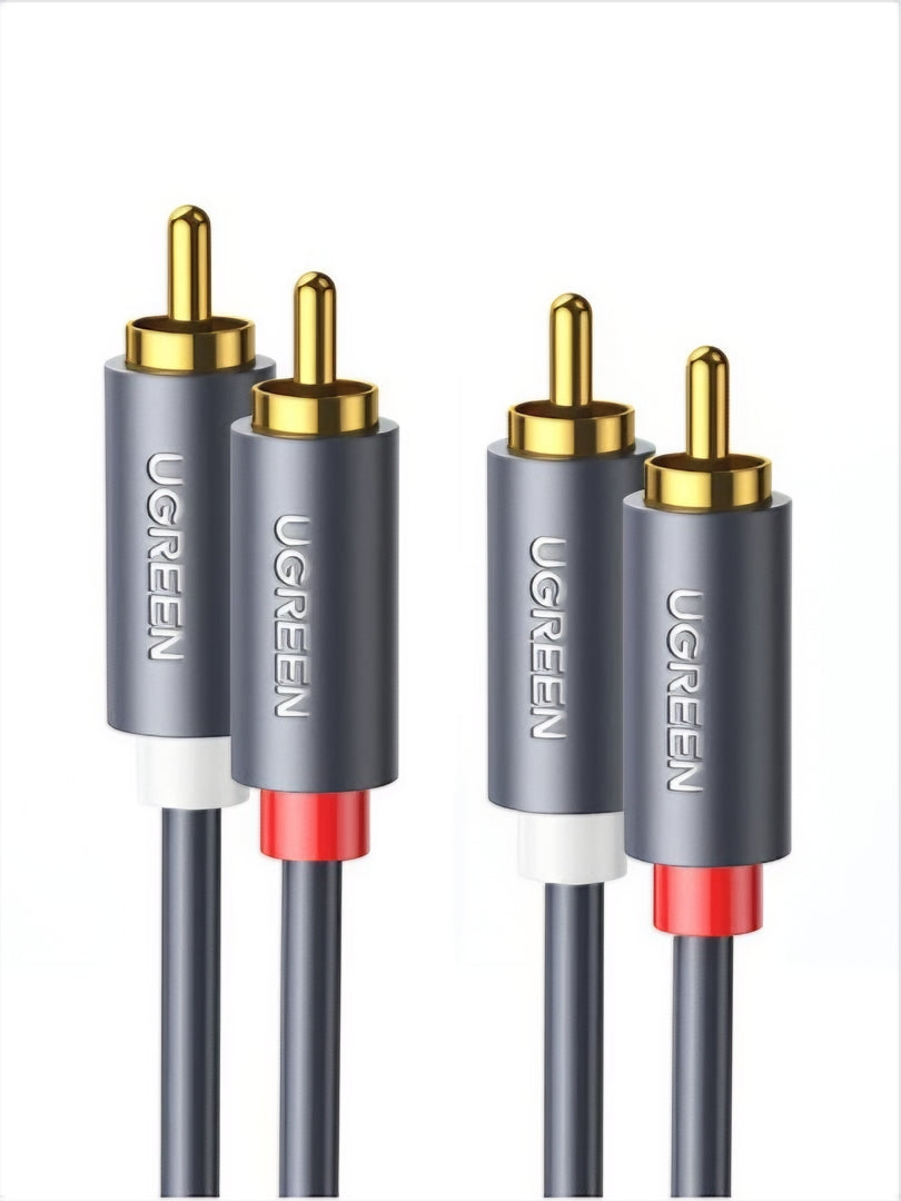 UGREEN AV104 Audio kábel, 2 x RCA - 2 x RCA, 3m, Fekete