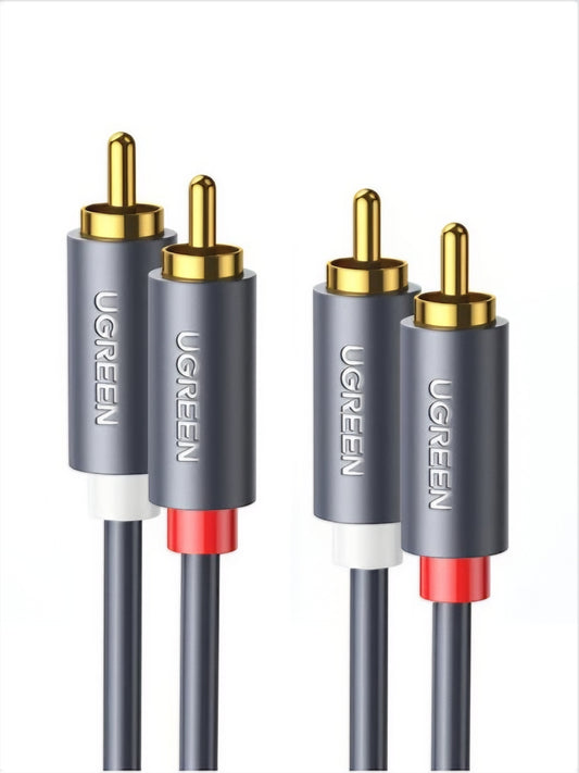 UGREEN AV104 Audio kábel, 2 x RCA - 2 x RCA, 3m, Fekete