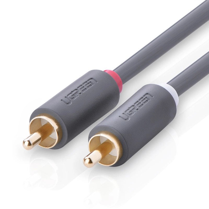 UGREEN AV104 Audio kábel, 2 x RCA - 2 x RCA, 2m, Fekete