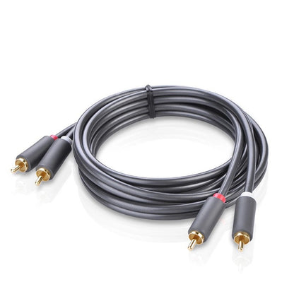 UGREEN AV104 Audio kábel, 2 x RCA - 2 x RCA, 2m, Fekete