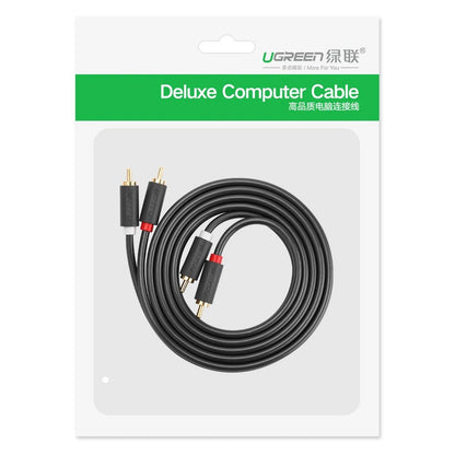 UGREEN AV104 Audio kábel, 2 x RCA - 2 x RCA, 2m, Fekete