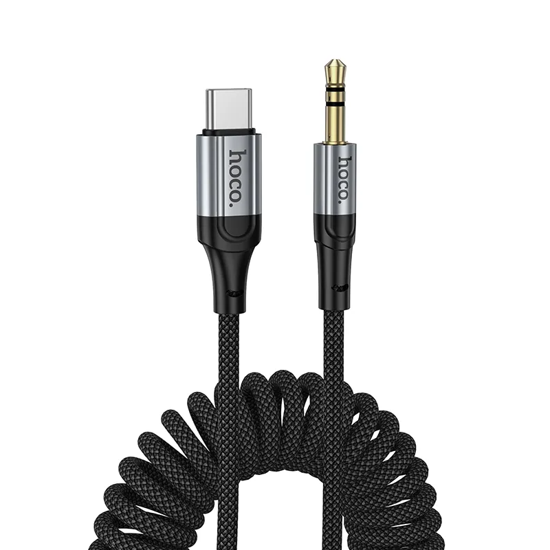 USB-C - 3.5mm HOCO UPA33B audio kábel, 1.5m, fekete