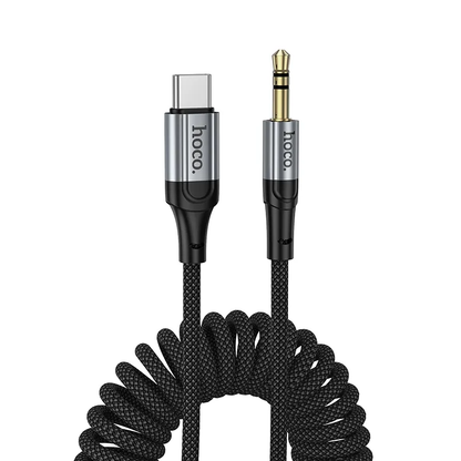USB-C - 3.5mm HOCO UPA33B audio kábel, 1.5m, fekete
