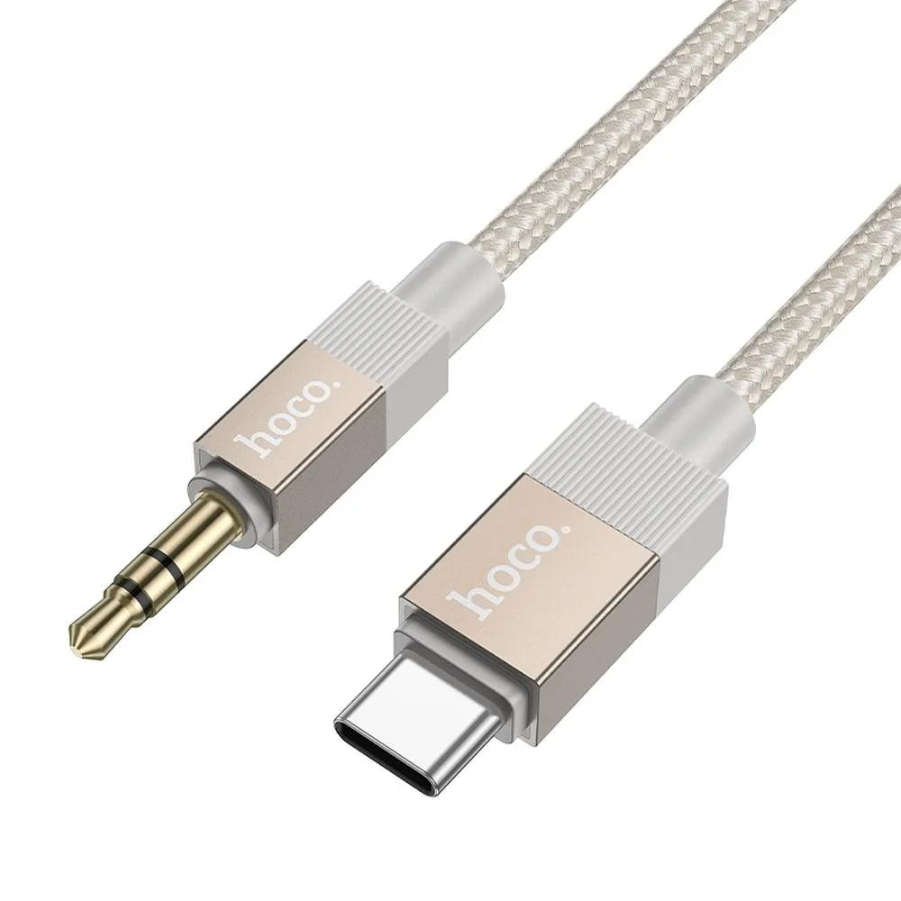 USB-C - 3,5 mm-es HOCO UPA32B audio kábel, 1m, Arany