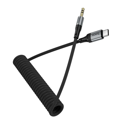 USB-C - 3.5mm HOCO UPA33B audio kábel, 1.5m, fekete