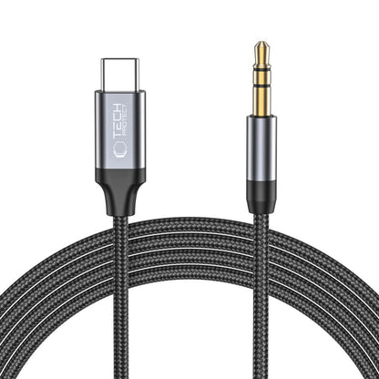 USB-C - 3,5 mm Tech-Protect Ultraboost audio kábel, 1m, fekete