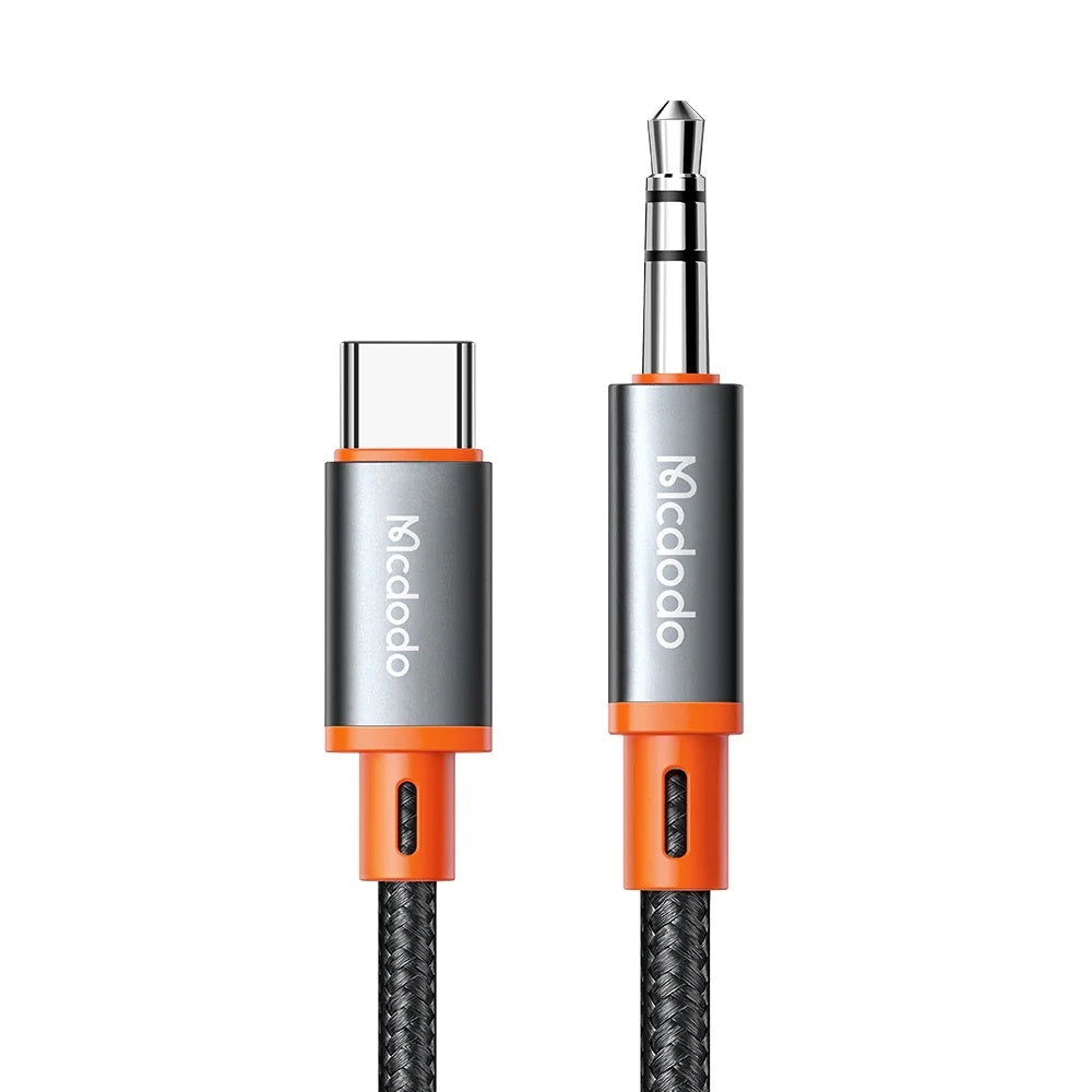 USB-C - 3.5mm McDodo CA-0820 Castle audio kábel, 1.2m, Fekete