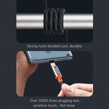 USB-C - 3.5mm McDodo CA-0820 Castle audio kábel, 1.2m, Fekete