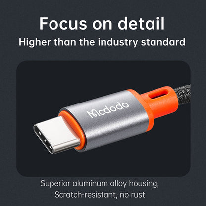 USB-C - 3.5mm McDodo CA-0820 Castle audio kábel, 1.2m, Fekete