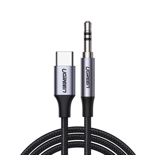 USB-C - 3,5 mm UGREEN CM450 (20192) audio kábel, 1 m, szürke