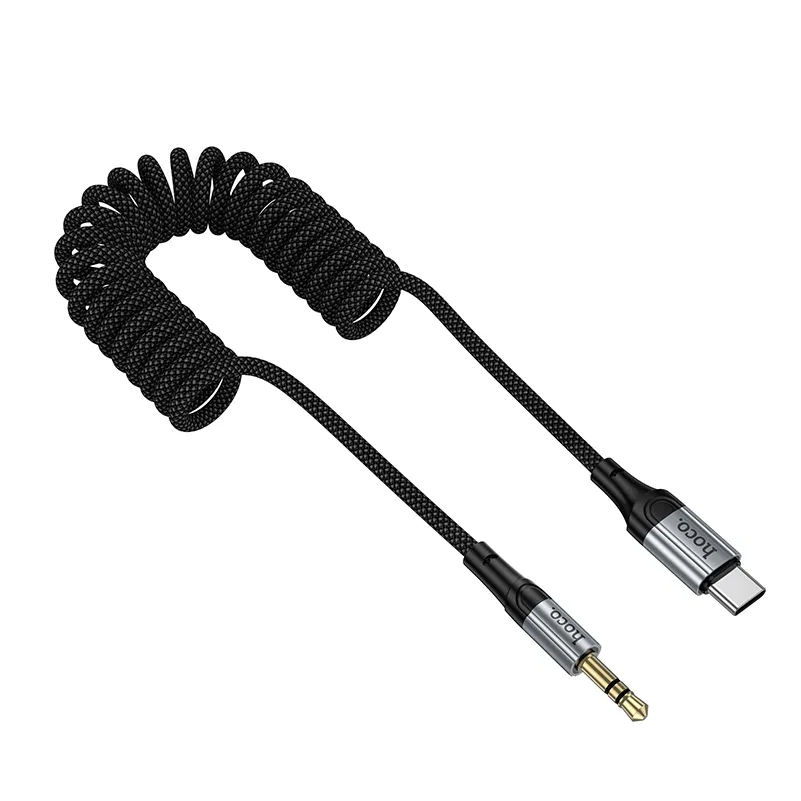 USB-C - 3.5mm HOCO UPA33B audio kábel, 1.5m, fekete