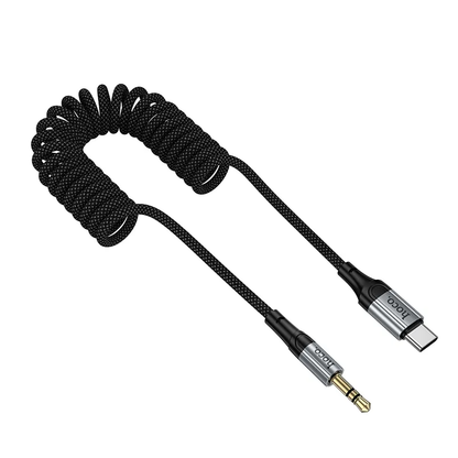 USB-C - 3.5mm HOCO UPA33B audio kábel, 1.5m, fekete