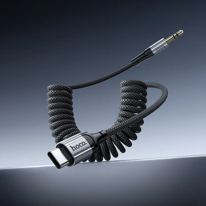 USB-C - 3.5mm HOCO UPA33B audio kábel, 1.5m, fekete
