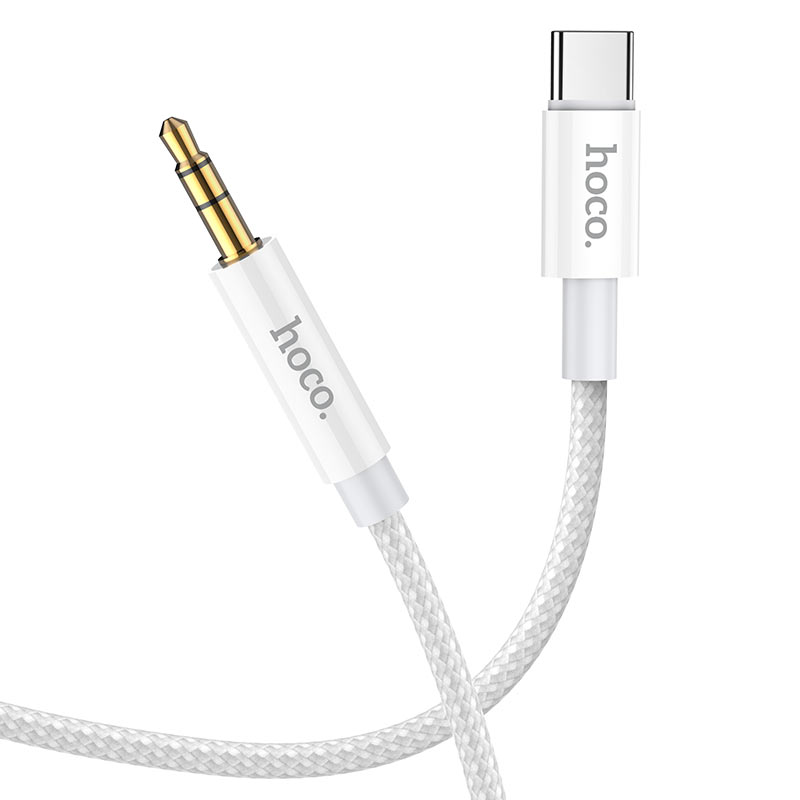 Audio kábel USB-C - 3.5mm HOCO UPA19, 1m, Ezüst