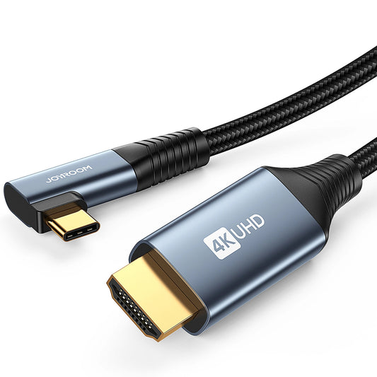 Audio és Videó USB-C - HDMI Joyroom SY-20C1 Angled kábel, 2m, Szürke