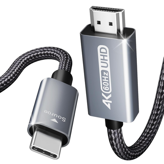 USB-C - HDMI Benfei audio- és videókábel, 0,9 m, szürke