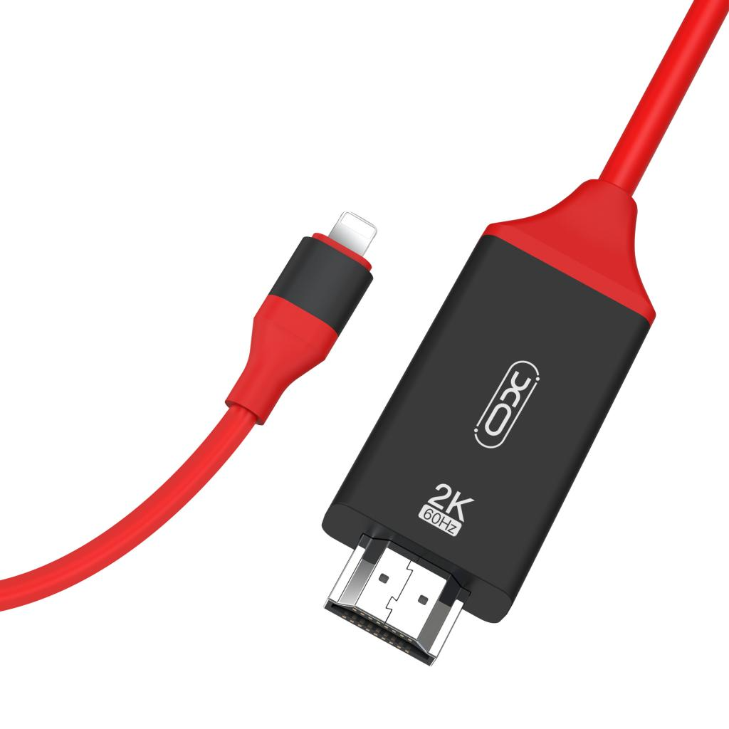 Audio és Videó Kábel Lightning - HDMI XO Design GB006, 1.8m, Piros