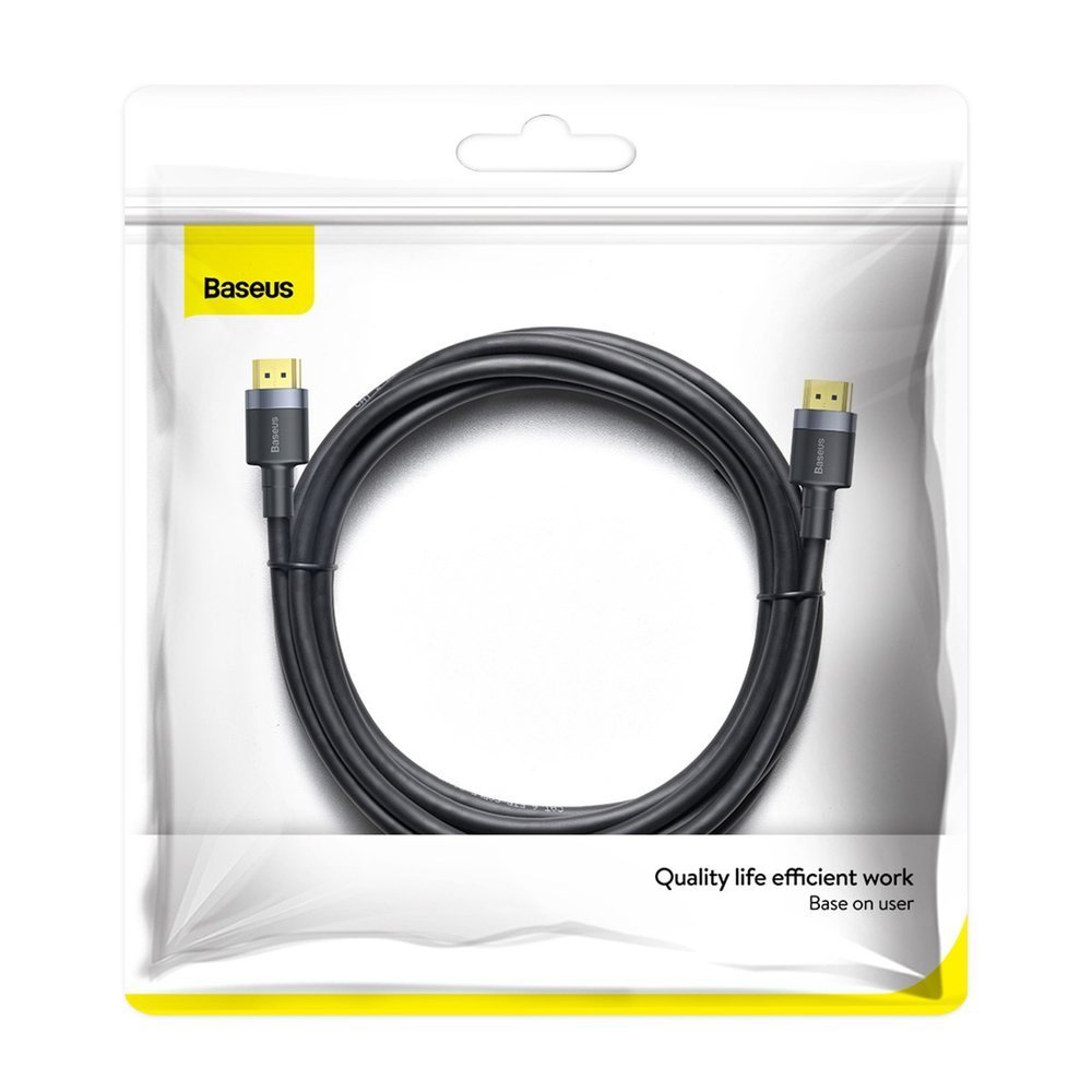Baseus Cafule videókábel, HDMI - HDMI, 4K, 3m, Fekete CADKLF-G01