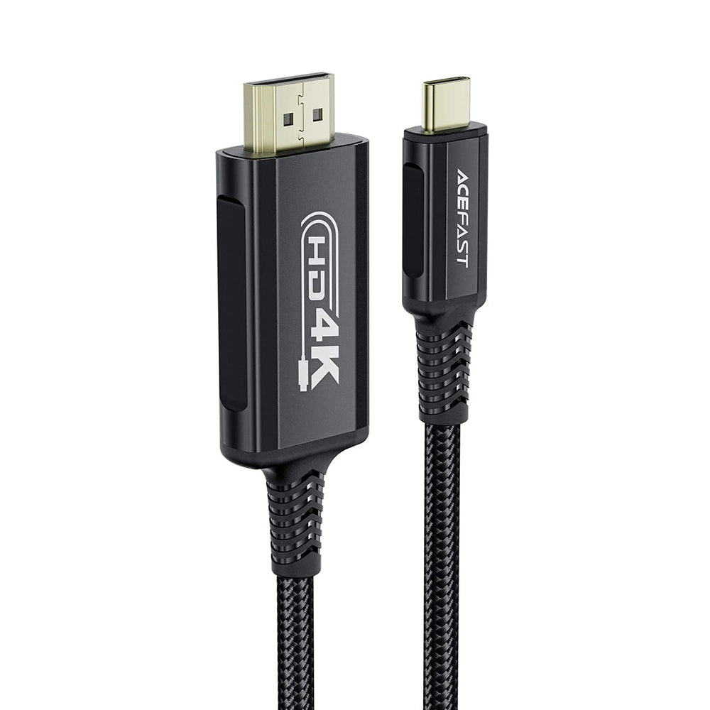 USB-C - HDMI Acefast C1-10 audio és videó kábel, 1.8m, fekete