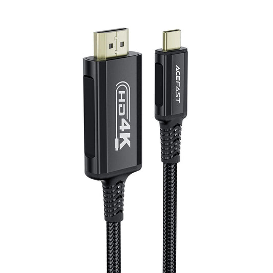 USB-C - HDMI Acefast C1-10 audio és videó kábel, 1.8m, fekete