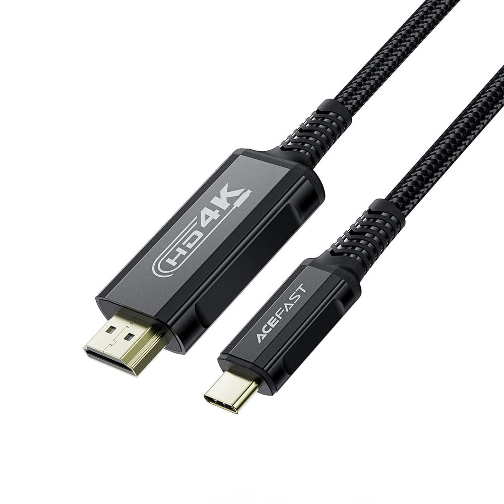 USB-C - HDMI Acefast C1-10 audio és videó kábel, 1.8m, fekete