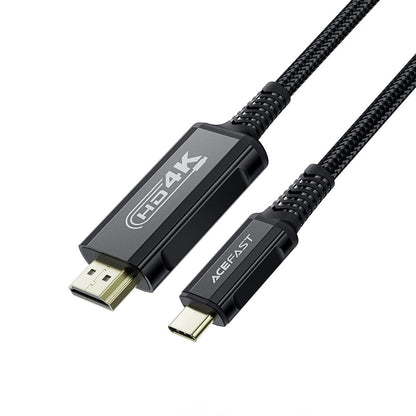 USB-C - HDMI Acefast C1-10 audio és videó kábel, 1.8m, fekete
