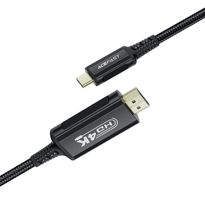 USB-C - HDMI Acefast C1-10 audio és videó kábel, 1.8m, fekete