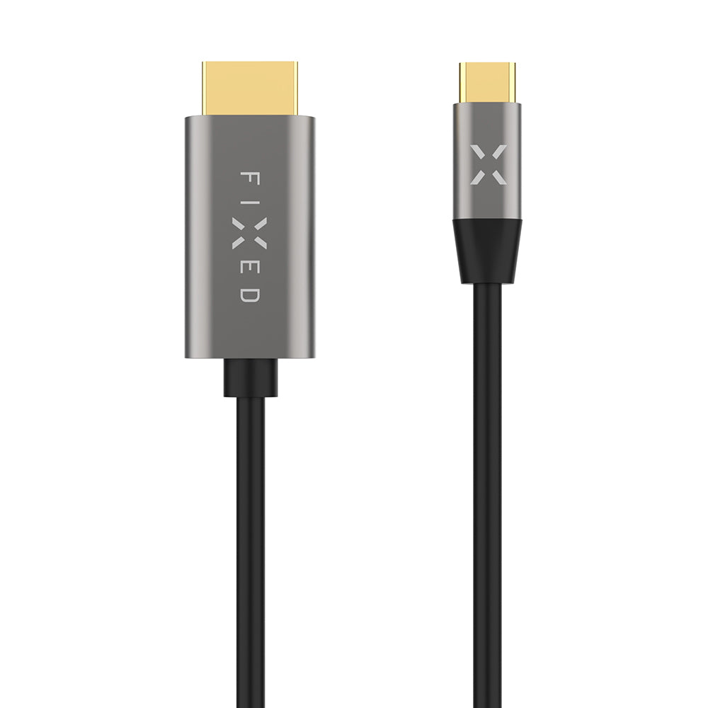 USB-C - HDMI fix audio és videó kábel, 2m, szürke