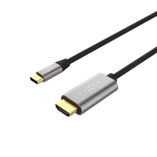 USB-C - HDMI fix audio és videó kábel, 2m, szürke