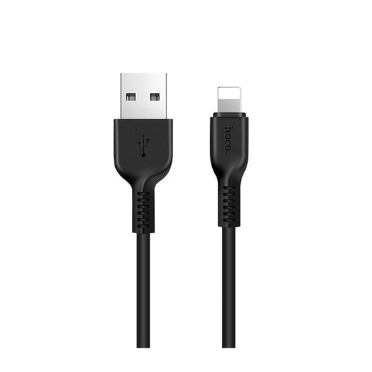 USB-A - Lightning HOCO Flash X20 adat- és töltőkábel, 18W, 1m, Fekete
