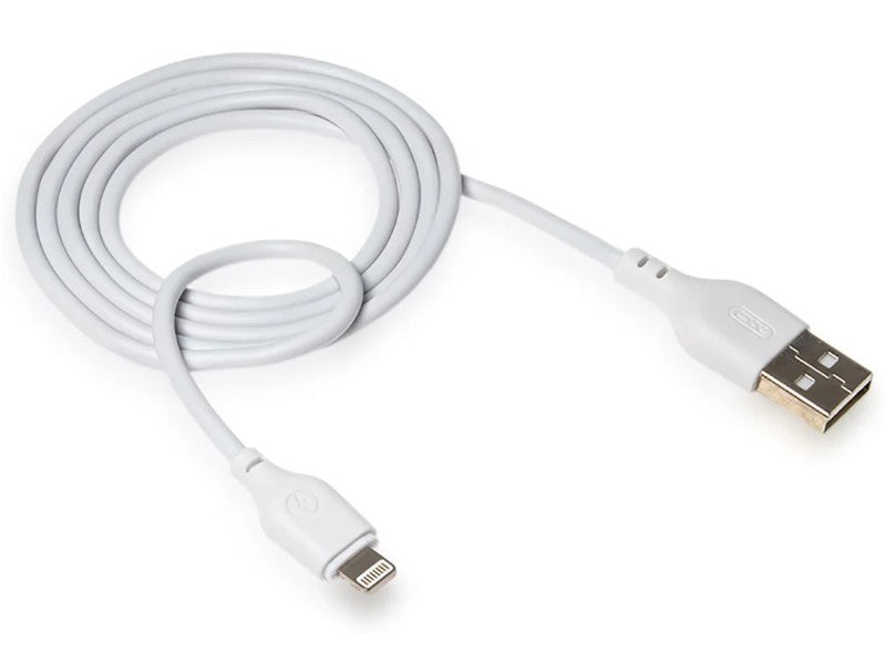 USB-A - Lightning XO Design NB103 adat- és töltőkábel, 18W, 2m, Fehér