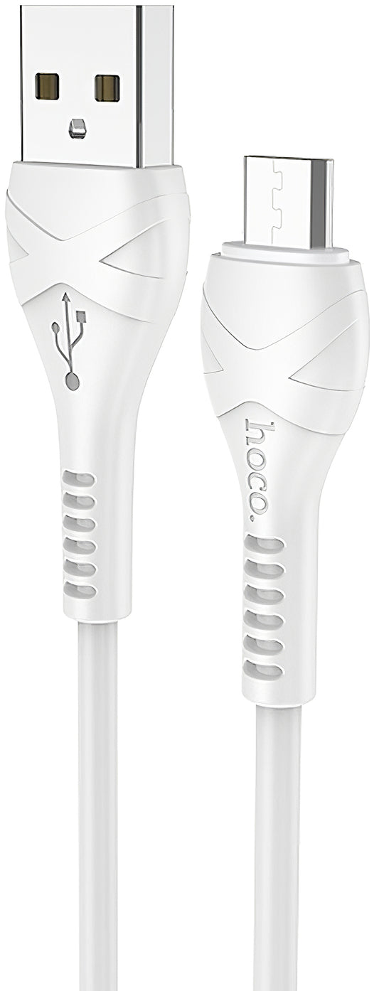 USB-A - microUSB adat- és töltőkábel HOCO X37, 18W, 1m, Fehér